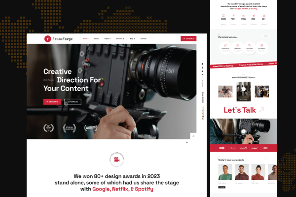 FrameForge – Creative Production & Media Agency Website