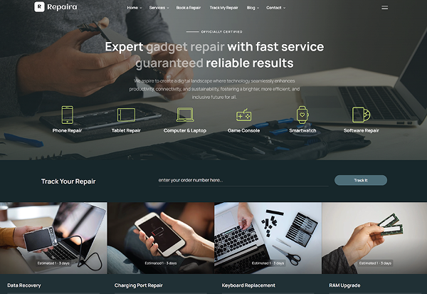 Repaira – Gadget Repair & Service Website