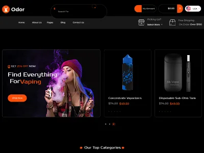 Odor – Vape & Vaping Store E-commerce Template
