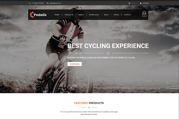 Pedalix – Cycling Store & E-commerce Website