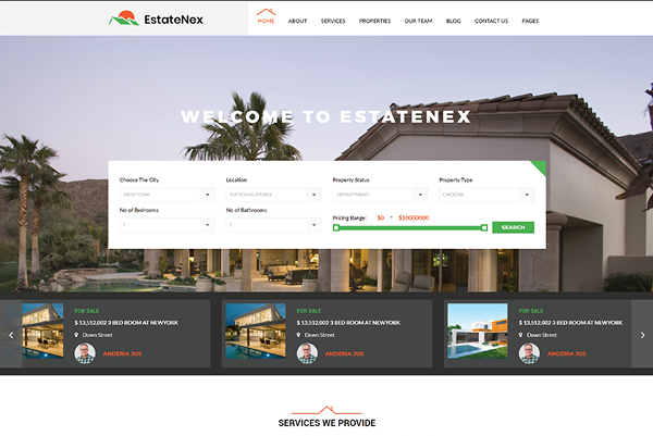 EstateNex – Real Estate & Property Listing Website